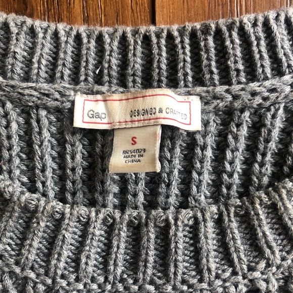 GAP Grey Sequence Sweater Small - Picture 3 of 7